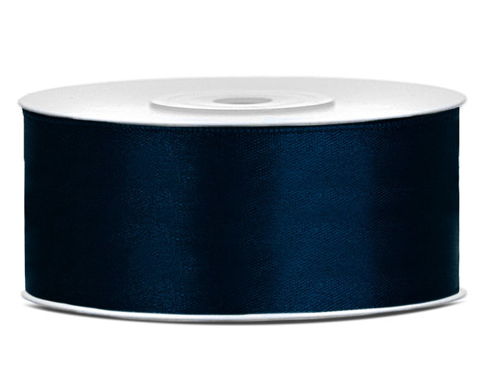 6 Meter Satijn Lint 25 Mm Donker Blauw Goedkoop Lint Linten