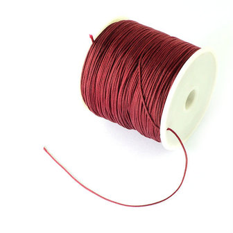 Nylonkoord 1 mm bordeaux rood