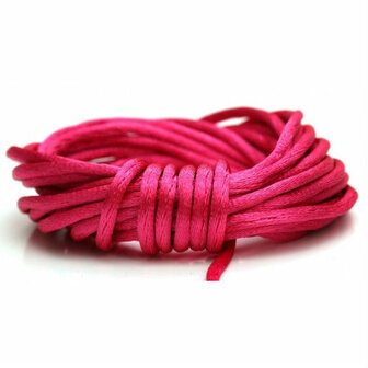 Satijnkoord 2 mm fuchsia