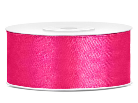 2 meter Satijn lint 25 mm fuchsia