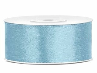 2 meter Satijn lint 25 mm licht blauw