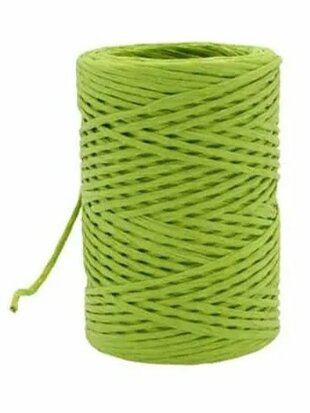 Papierdraad lime groen 2 mm dik op rol