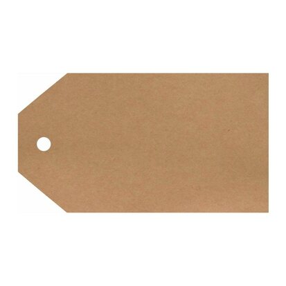 Kraft label 5 x 9 cm 10 stuks