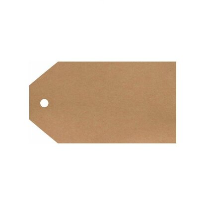 Kraft labels 2.5 x 5.5 cm 10 stuks