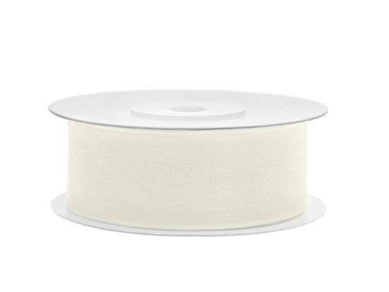 Organza lint 25 mm off-white