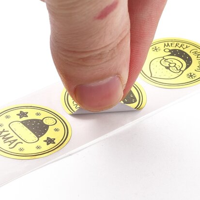 Ronde stickers goud metalic kerst printjes mix 10 stuks, dus 8 verschillende prints!!!! zie afbeelding. Leuk om u