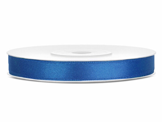 Satijn lint 6 mm blauw 6 meter