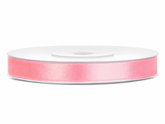 Satijn lint 6 mm roze 6 meter