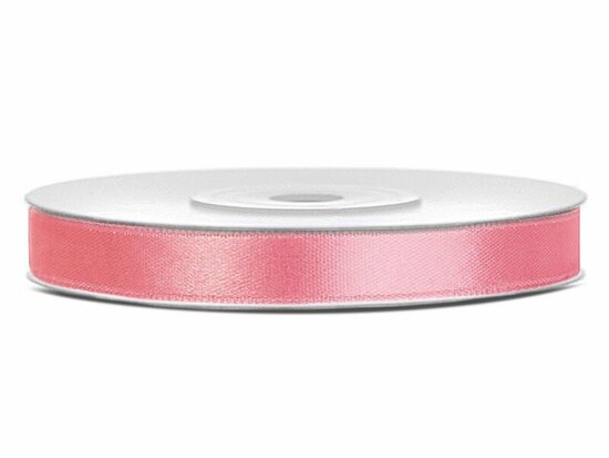 Satijn lint 6 mm oud roze 6 meter